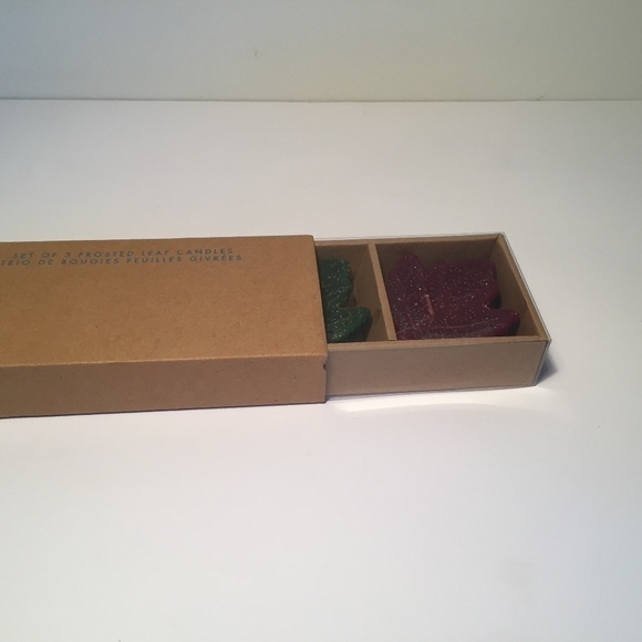 Avon Frosted Leaf Candles Set of 3 - Picture 7 of 8